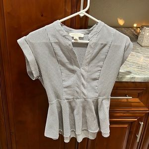 Grey Striped Dress Shirt